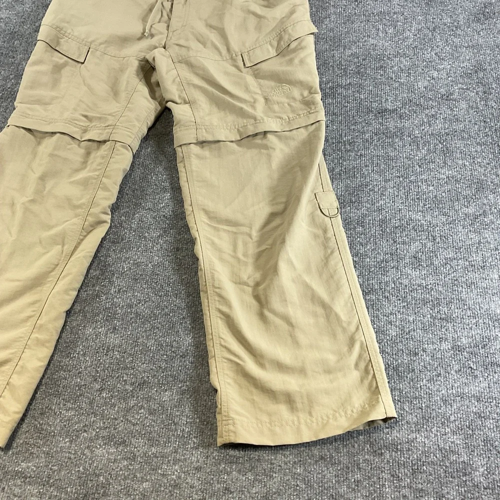 The North Face Convertible Hiking Pants Womens Size 12 Beige Zip Off Outdoor